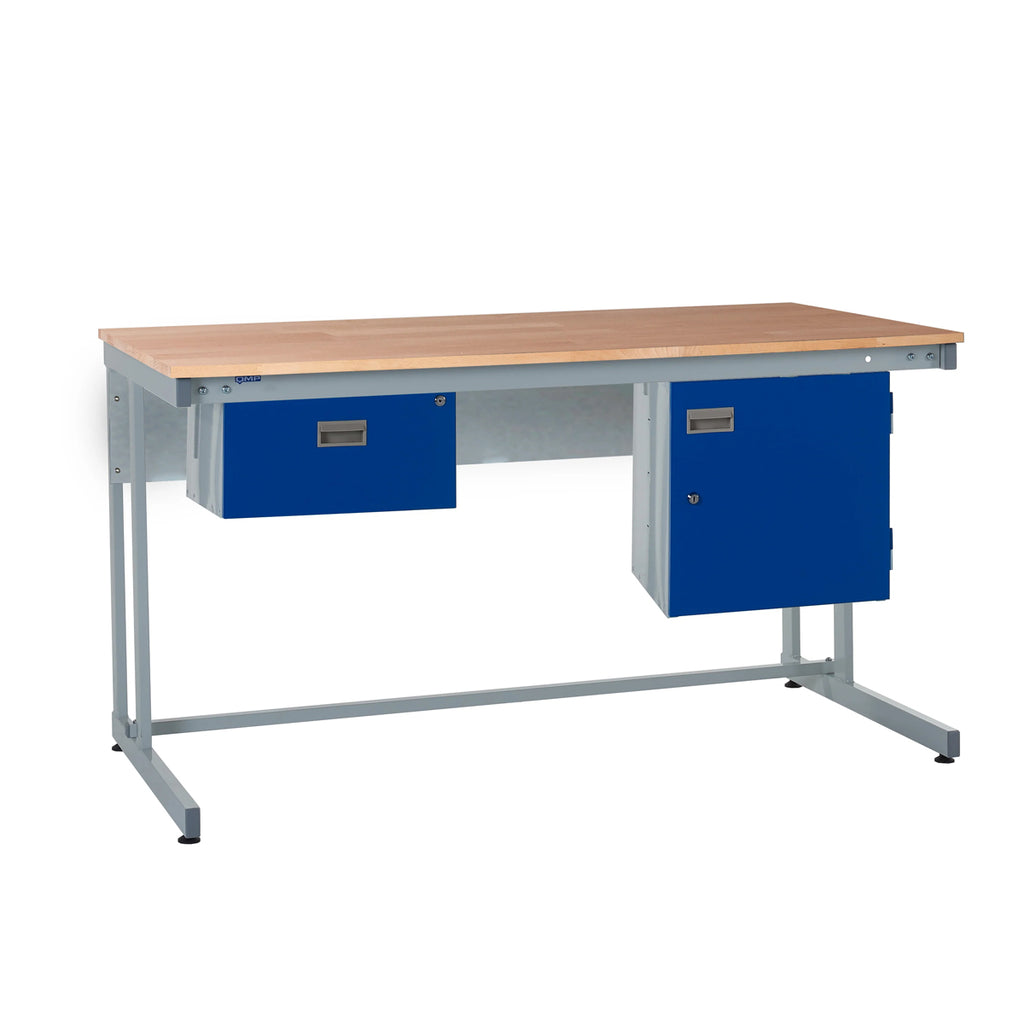 Cantilever Workbench with unobstructed legroom and durable construction for versatile work applications.