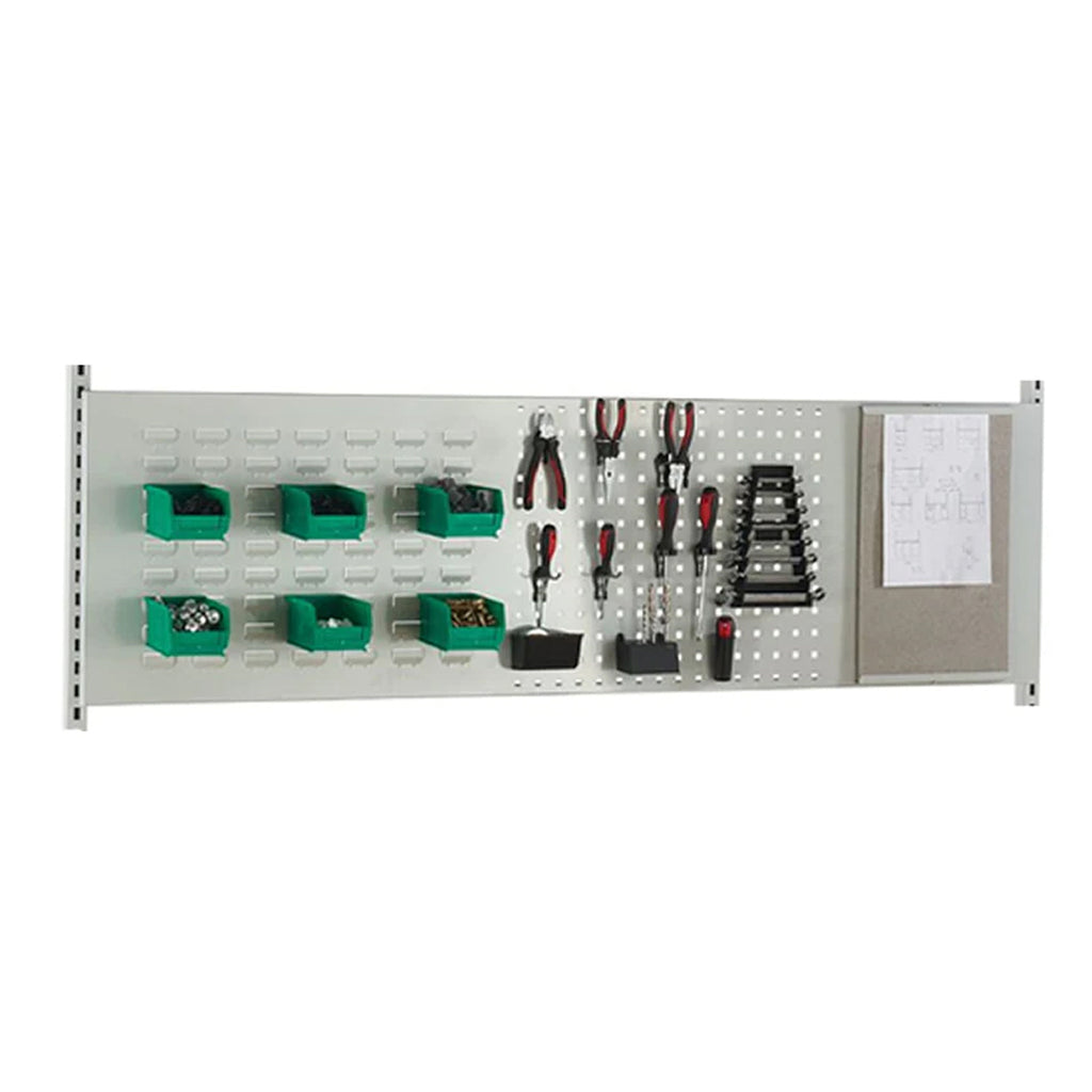 Euroslide Superbench Combi Panel for flexible and organised tool storage in industrial workspaces.