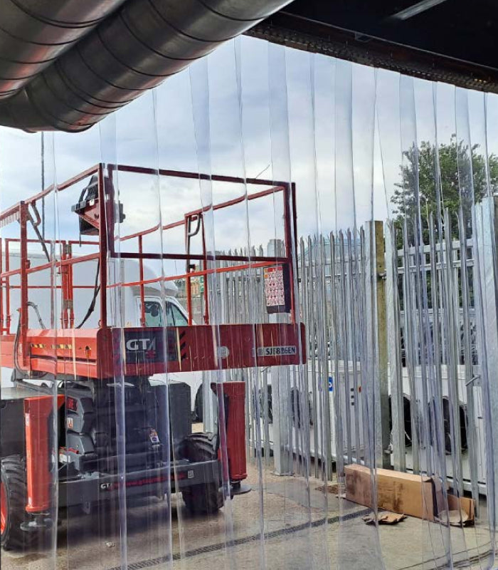 PVC Strip Curtain Hanging System for a London Commercial Kitchen