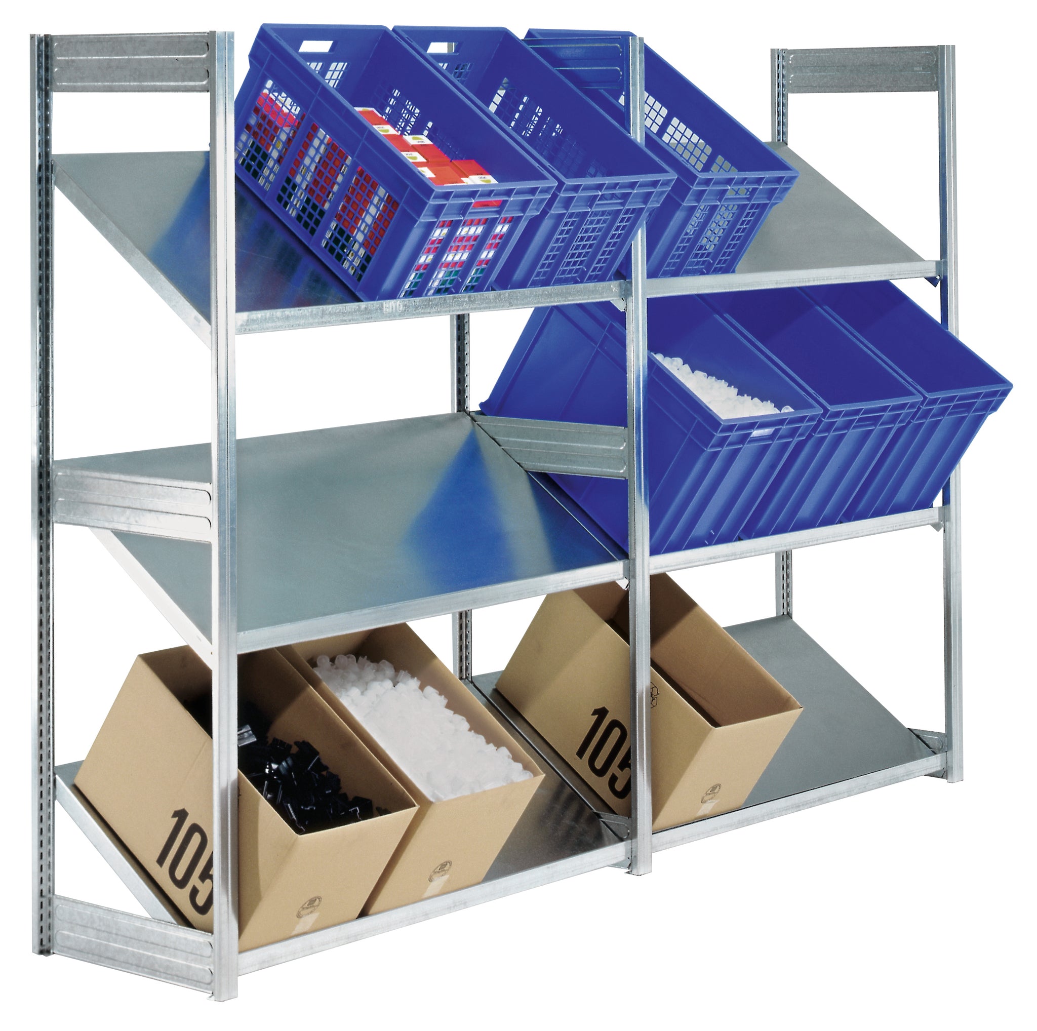 Vertical Incline Rack Inclined Shelving