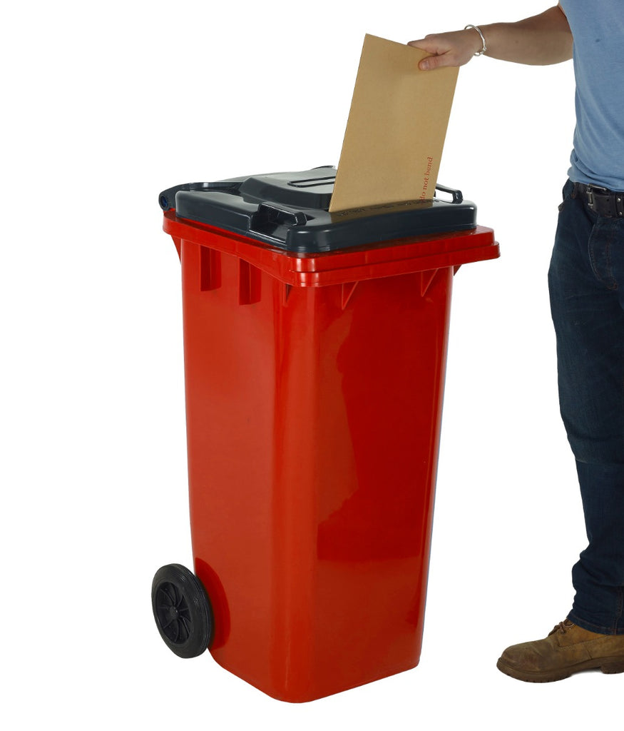Wheeled Bins with Letter Slot Lid