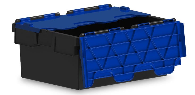 Attached Lid Containers with Coloured Lids
