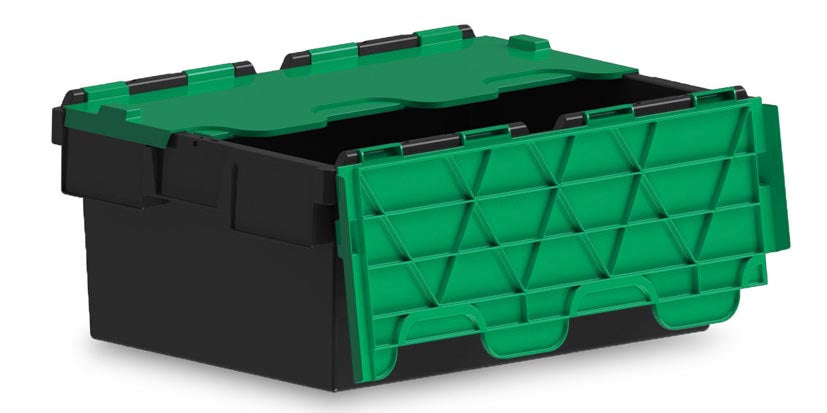 Attached Lid Containers with Coloured Lids