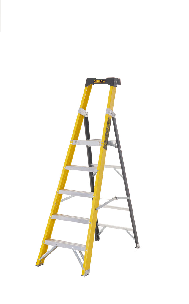 Climb-It Fibreglass Platform Stepladders