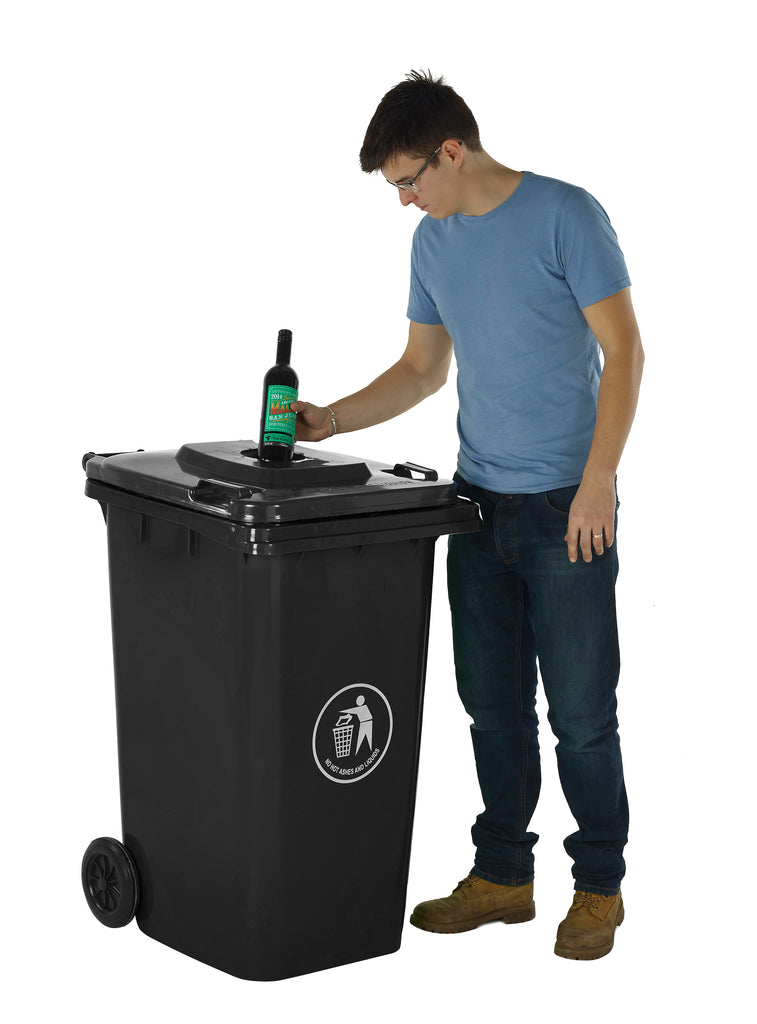Wheeled Bins with Bottle Hole Lid