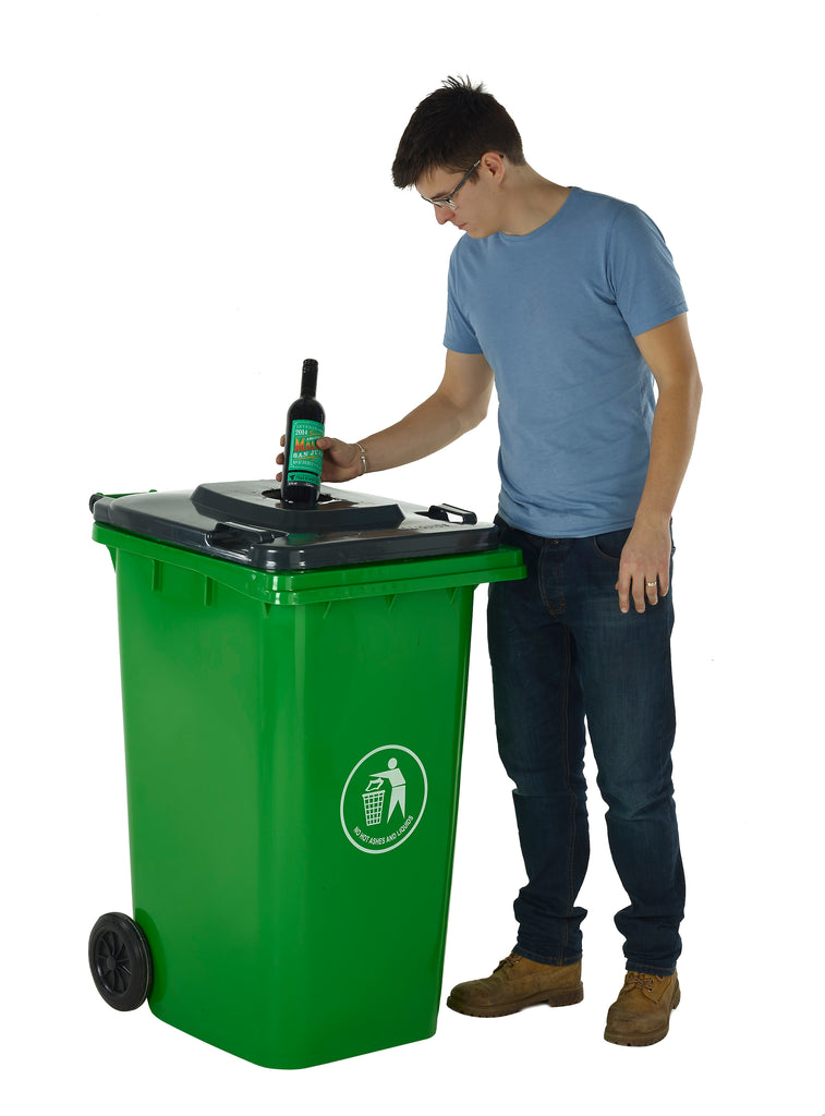 Wheeled Bins with Bottle Hole Lid