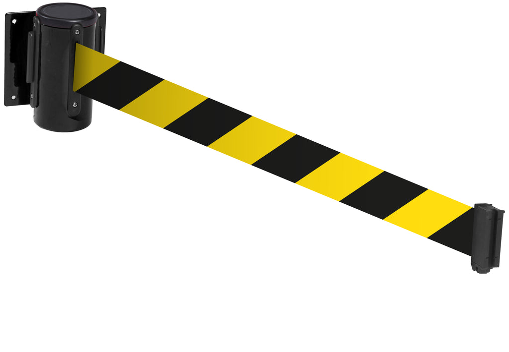 Wall Mounted Belt Barriers - Chevron belt