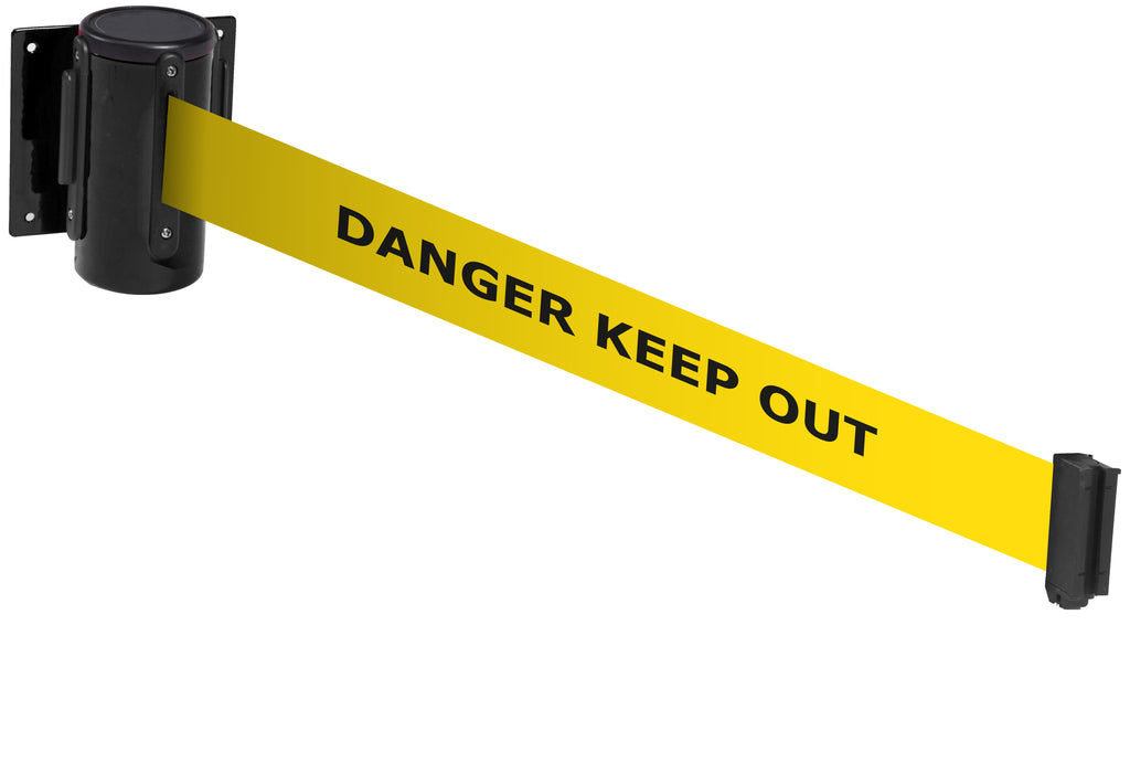 Wall Mounted Belt Barriers - Messaged Belt