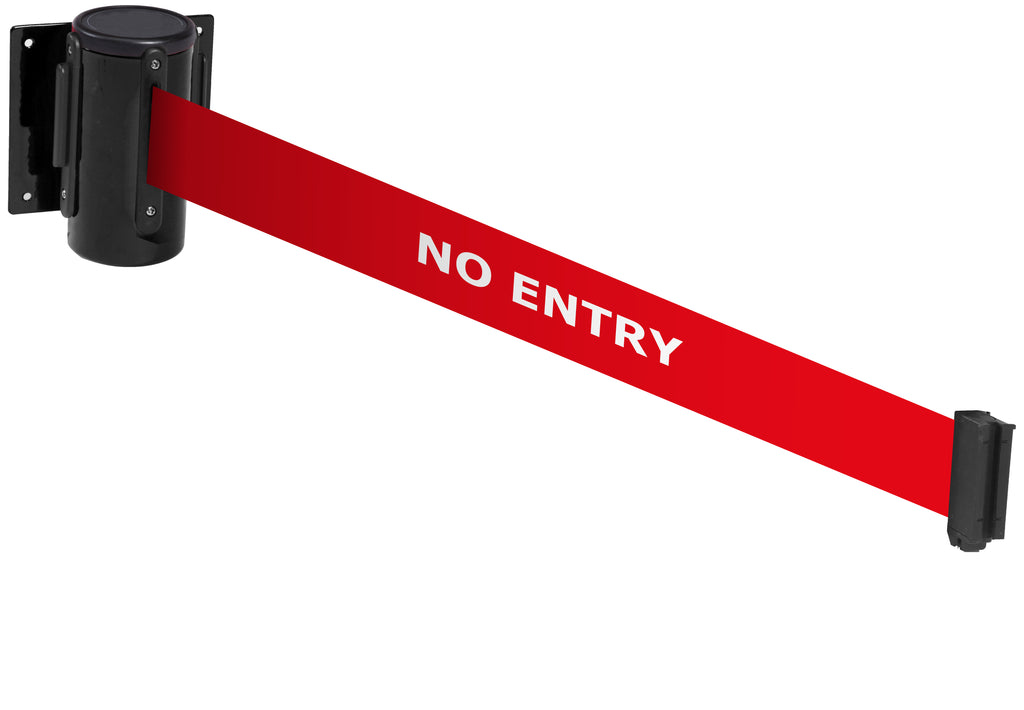 Wall Mounted Belt Barriers - Messaged Belt