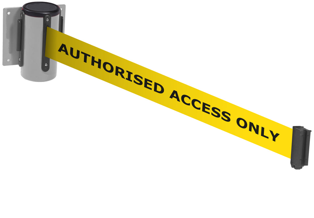 Wall Mounted Belt Barriers - Messaged Belt