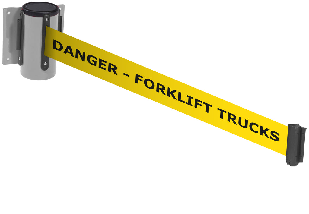 Wall Mounted Belt Barriers - Messaged Belt
