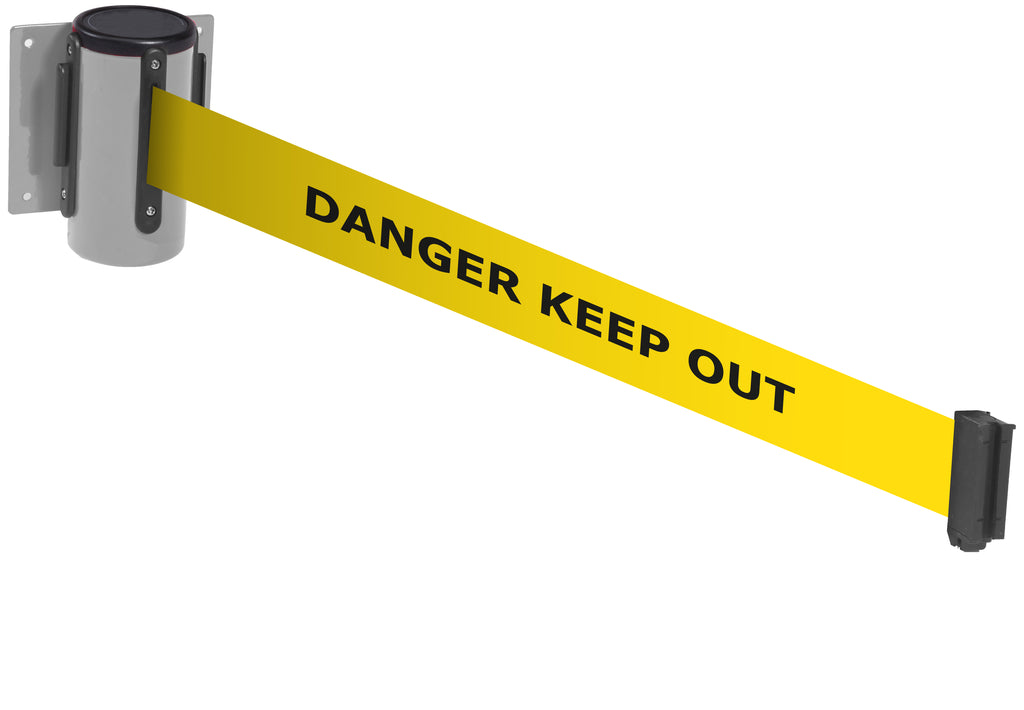 Wall Mounted Belt Barriers - Messaged Belt