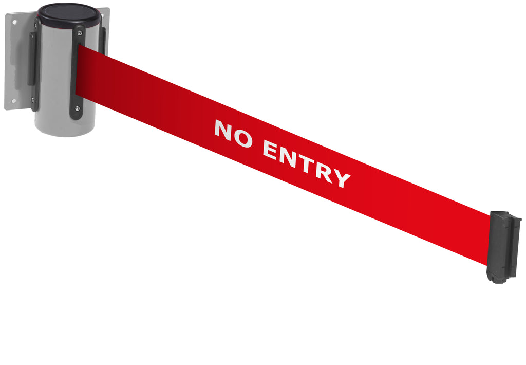 Wall Mounted Belt Barriers - Messaged Belt