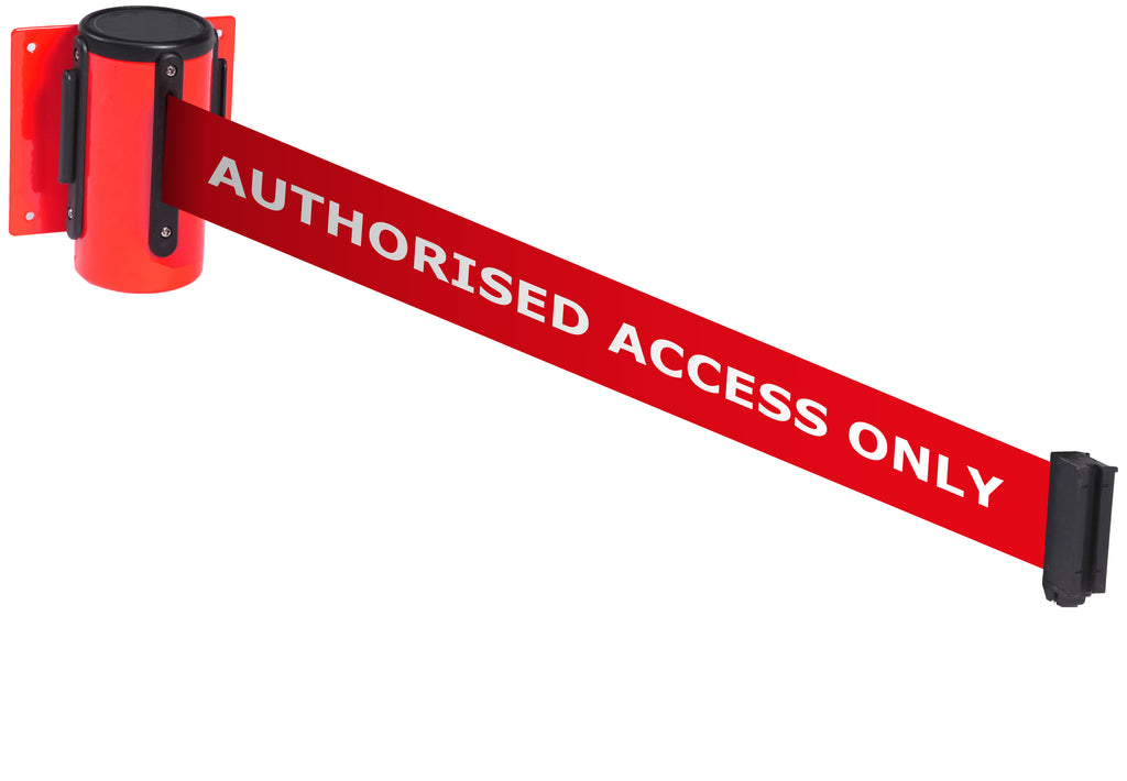 Wall Mounted Belt Barriers - Messaged Belt