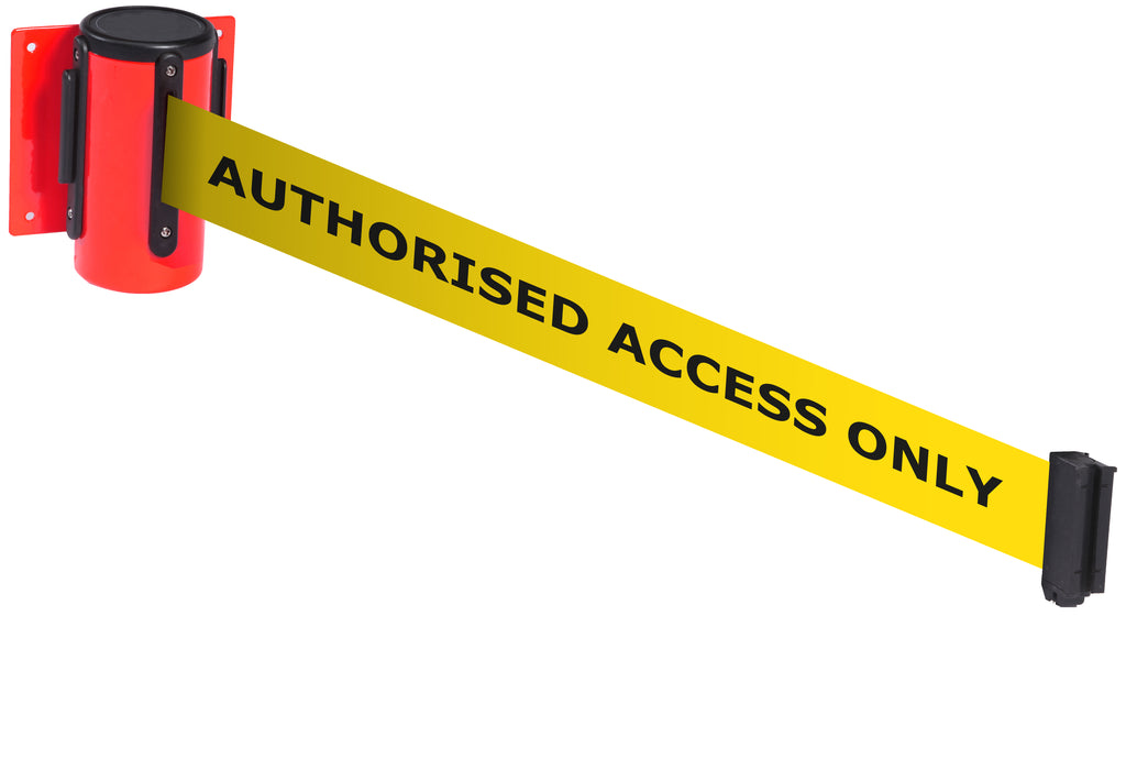 Wall Mounted Belt Barriers - Messaged Belt