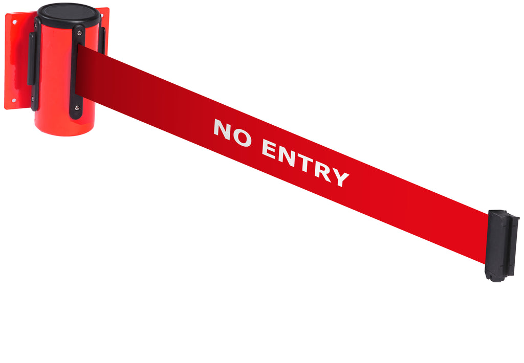 Wall Mounted Belt Barriers - Messaged Belt