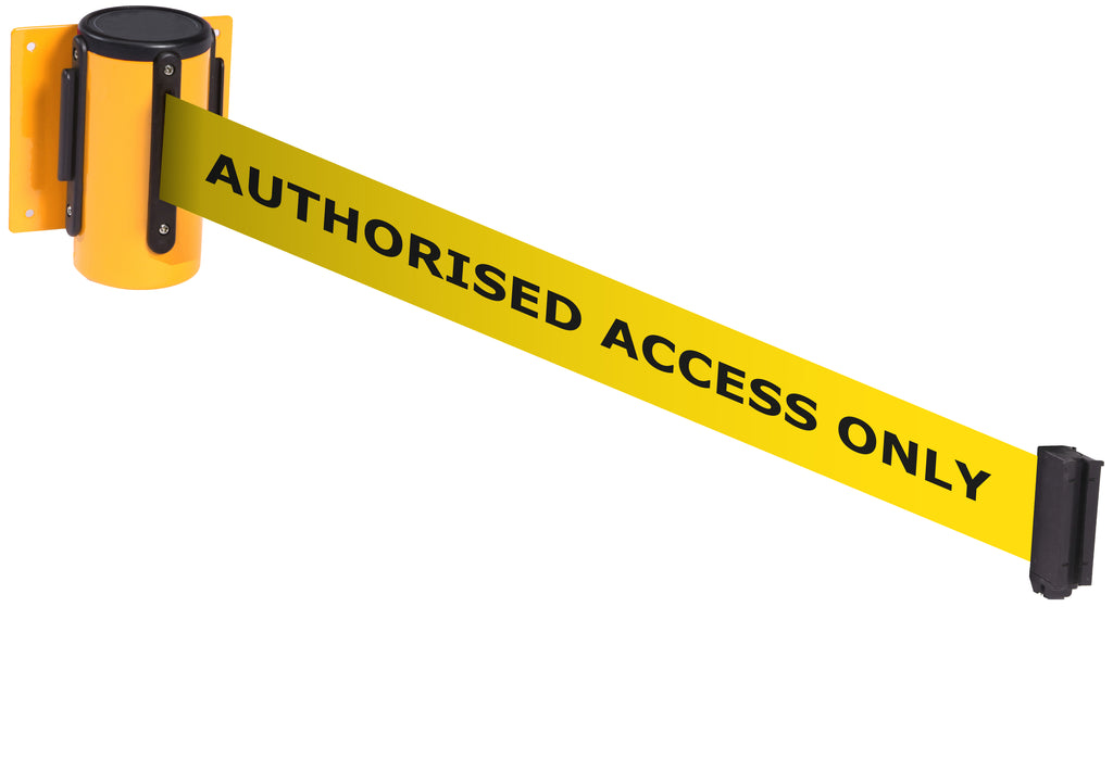 Wall Mounted Belt Barriers - Messaged Belt