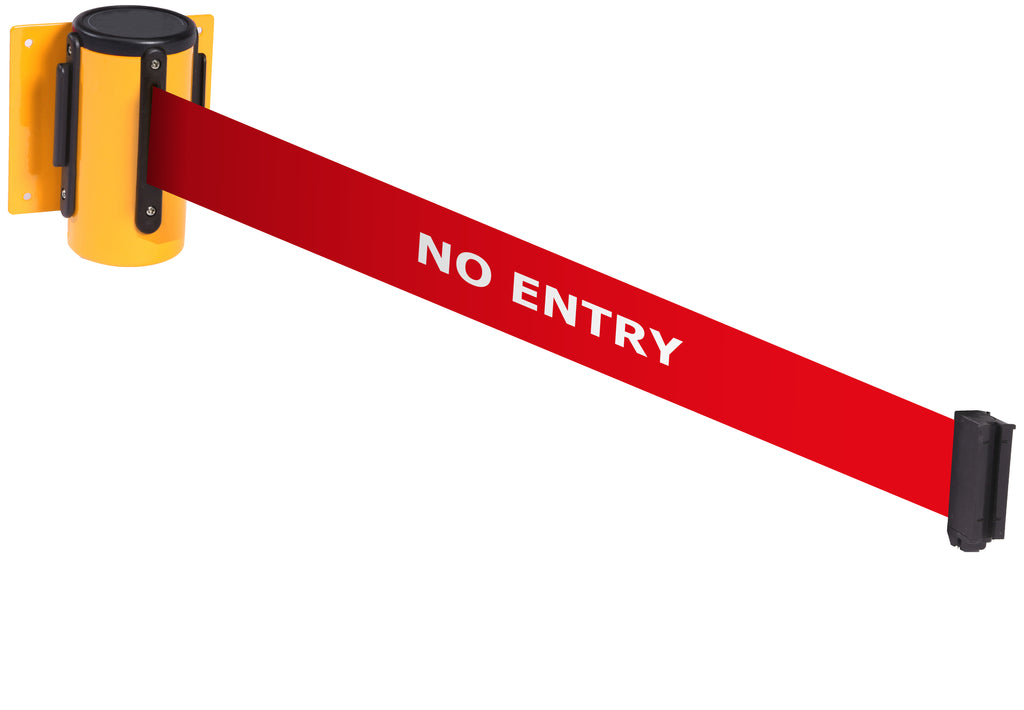 Wall Mounted Belt Barriers - Messaged Belt