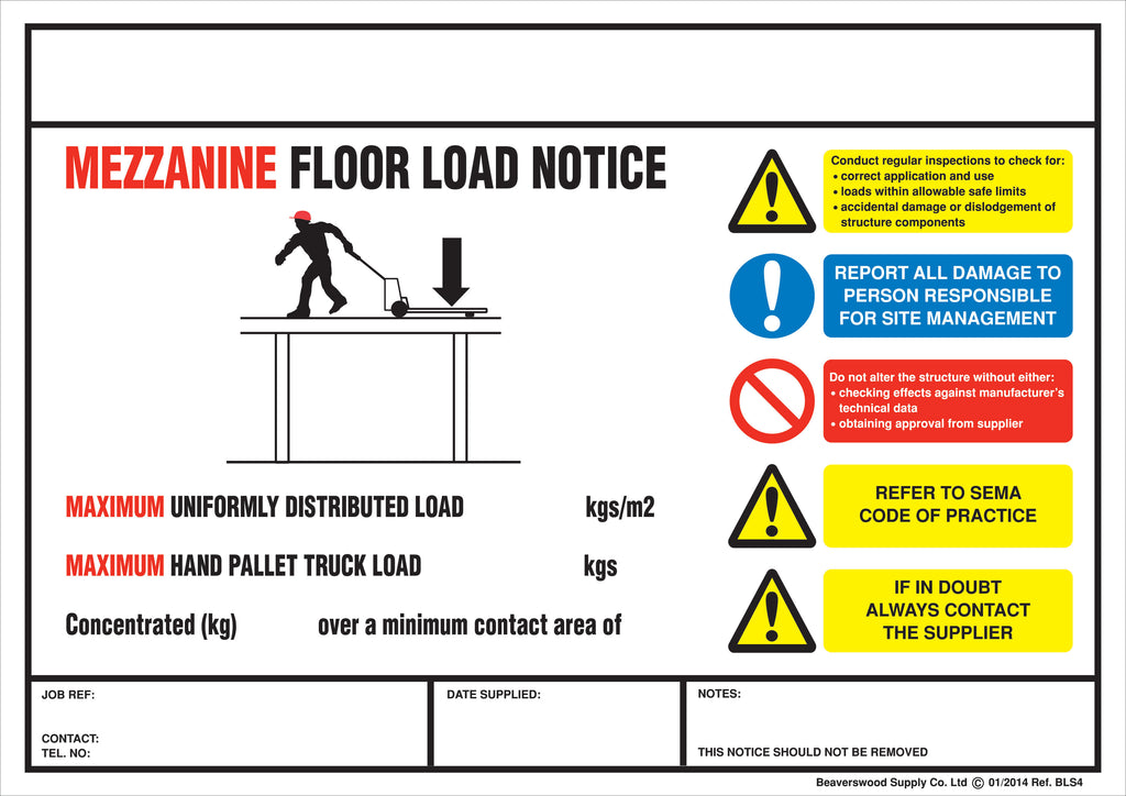 Weight Load Notices