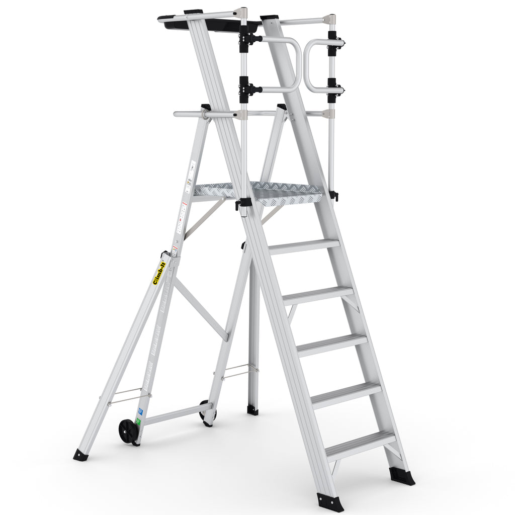 Climb-It Large Platform Folding Steps with Safety Gates