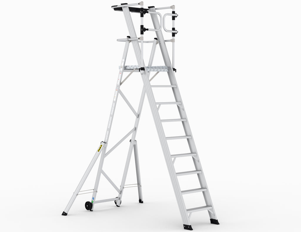 Climb-It Large Platform Folding Steps with Safety Gates