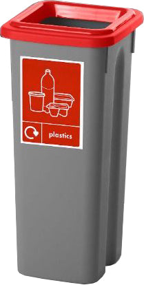 Recycling Bins with Coloured Lids