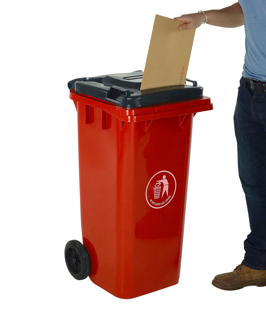 Wheeled Bins with Letter Slot Lid