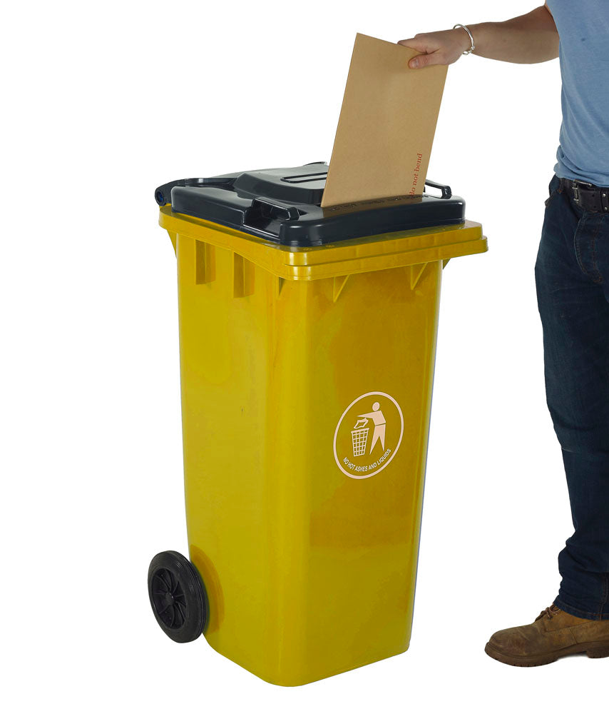 Wheeled Bins with Letter Slot Lid