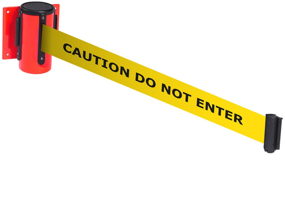 Wall Mounted Belt Barriers - Messaged Belt