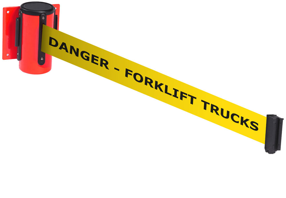 Wall Mounted Belt Barriers - Messaged Belt