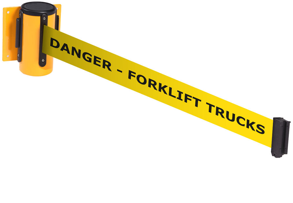 Wall Mounted Belt Barriers - Messaged Belt