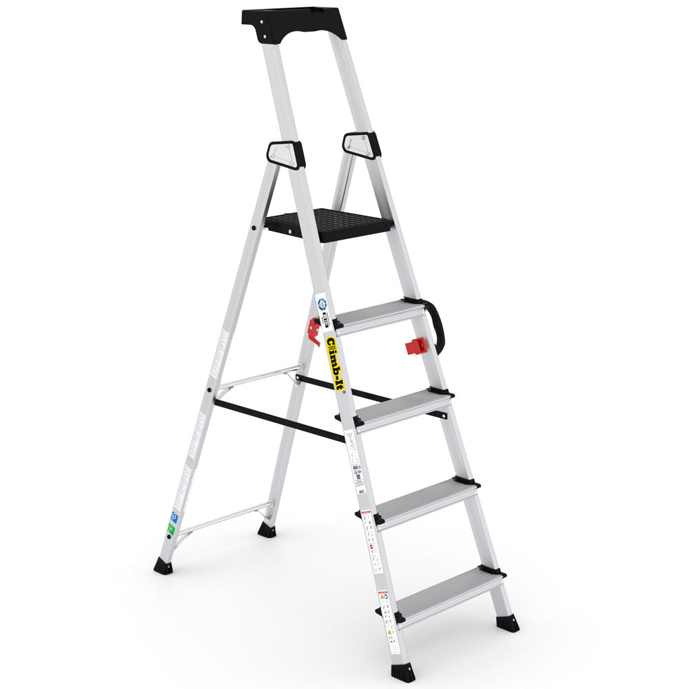 Climb-It Professional Stepladders with Carry Handle