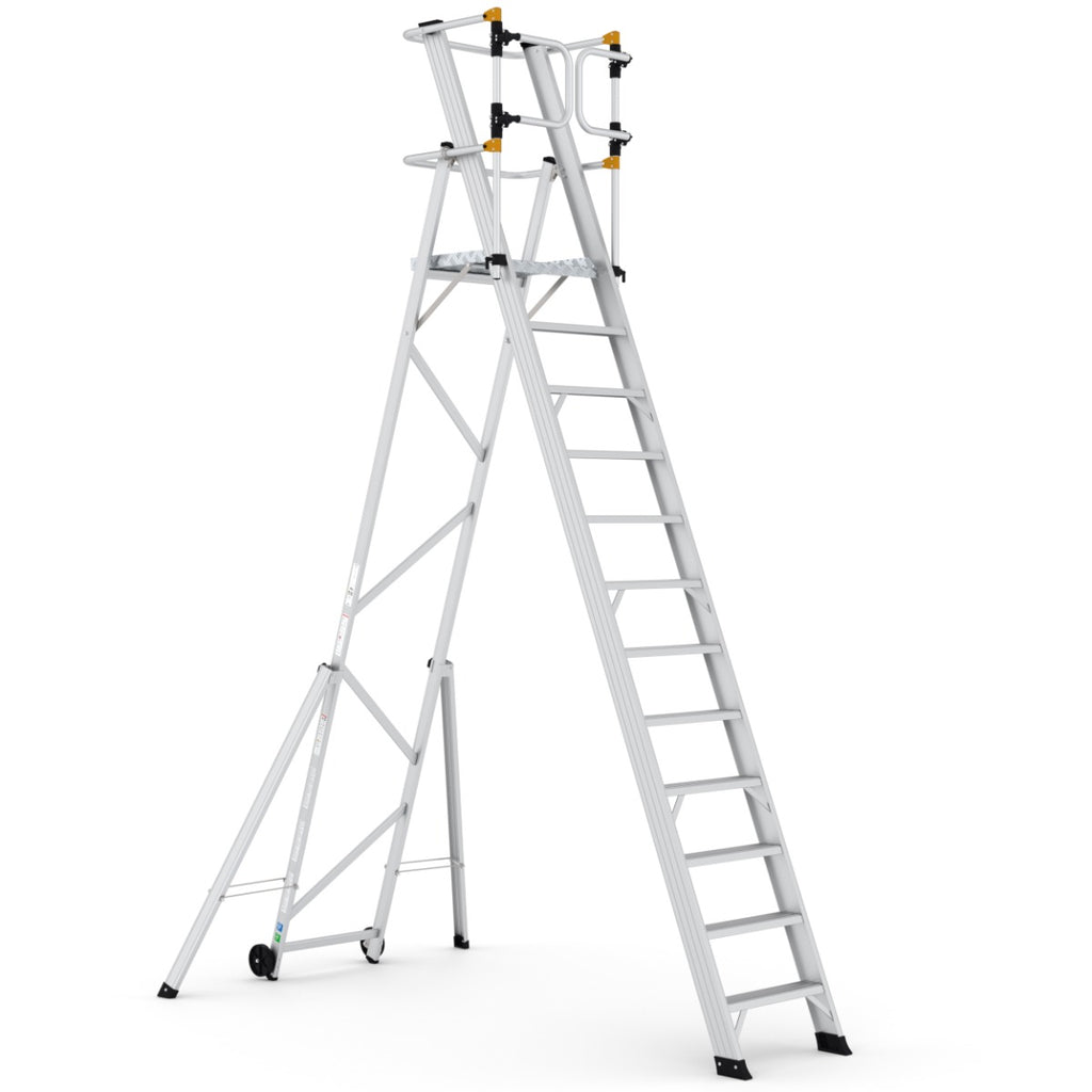 Climb-It Large Platform Folding Steps with Safety Gates
