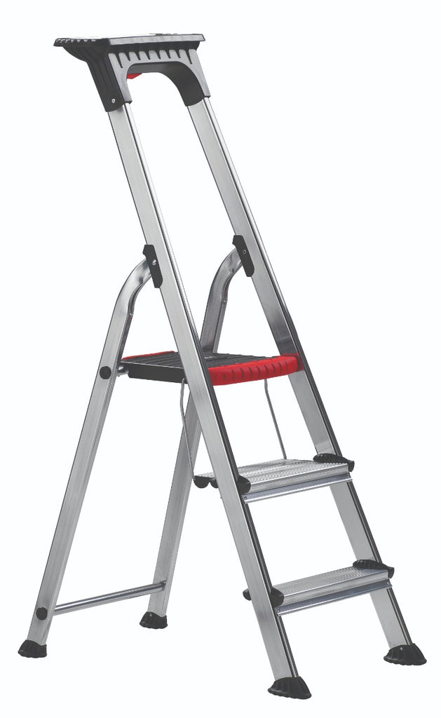 Double Decker Aluminium Stepladder with Tool Tray