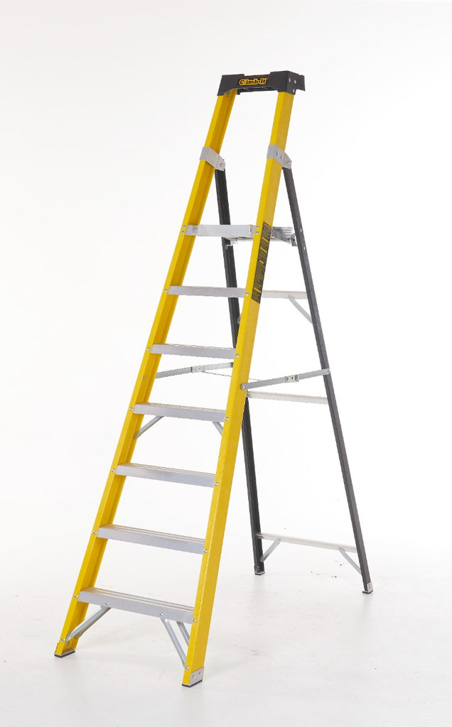 Climb-It Fibreglass Platform Stepladders
