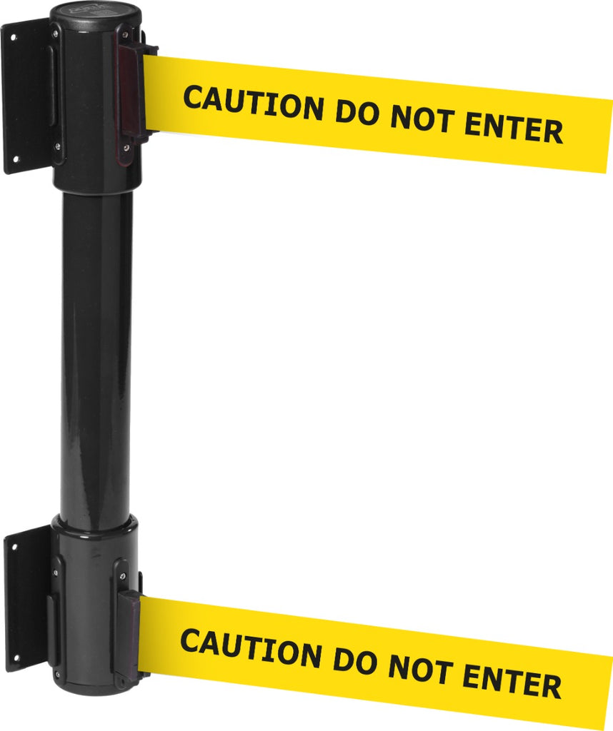Wall Mounted Twin Belt Barriers - Messaged Belt