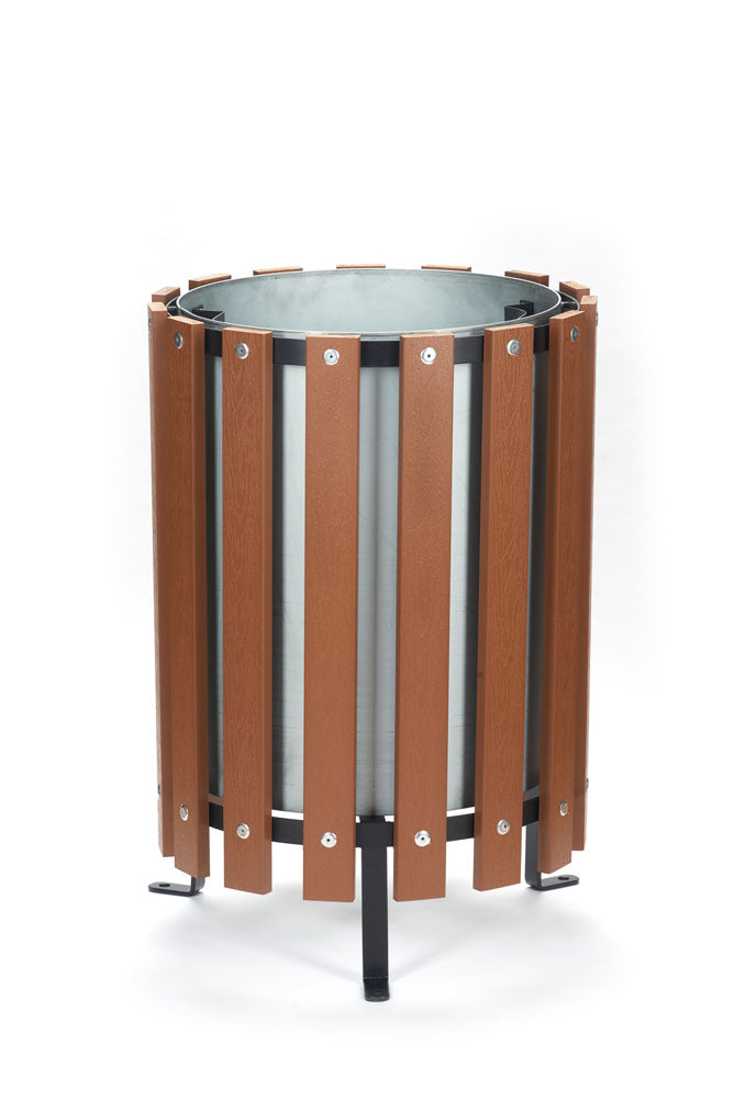 Circular Wood Effect Bins