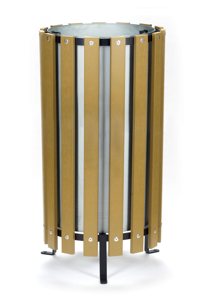 Circular Wood Effect Bins